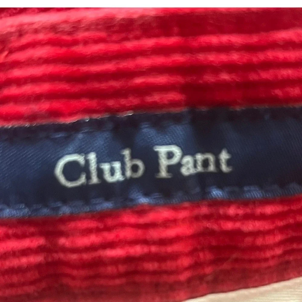 Vineyard Vines Men's Red Corduroy Club Cotton Relaxed Fit Chino Pant Size 38x30